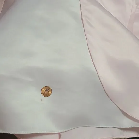 Pink Satin Flower Girl Dress Girls 8 Rhinestone Lace Up Formal Wedding Easter - Picture 11 of 12